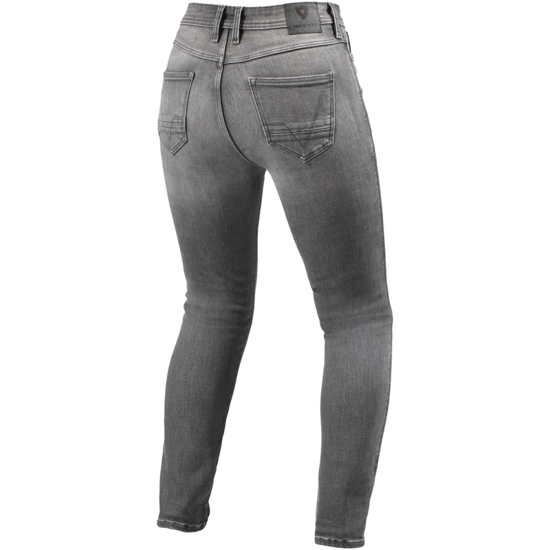 Revit Shelby 3 Skinny Short Damen Motorradjeans Washed Grey