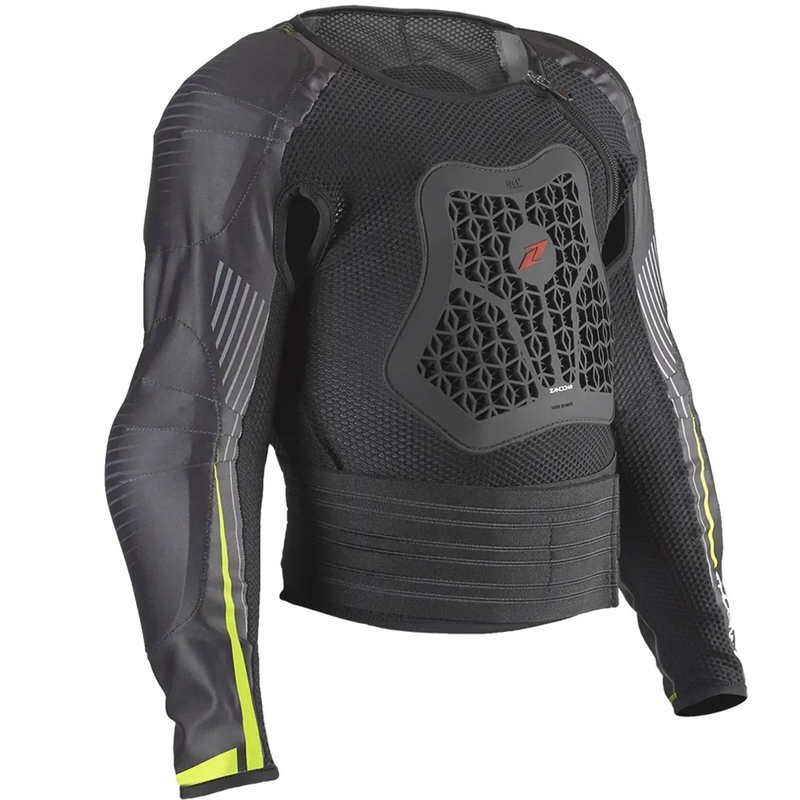 Kinder Sicherheitsweste Zandona Netcube Jacket X9 schwarz-fluo gelb 151 - 165 cm