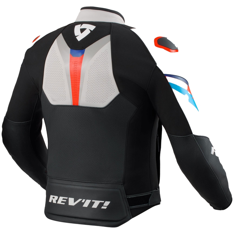 Revit Quantum 3 Motorradjacke schwarz-hellgrau