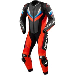 Revit Quantum 3 Motorrad Lederkombi neonrot-schwarz