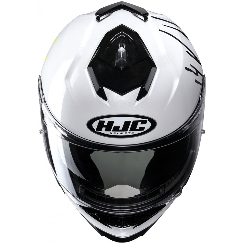Integralhelm Motorrad HJC i71 Celos MC3H weiß-schwarz-gelb