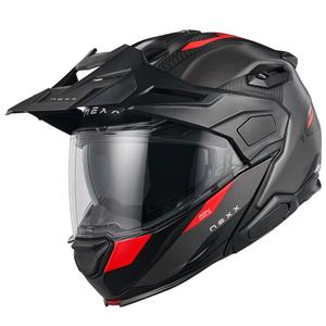 Klapphelm Motorrad Nexx X.Lifecountry Terra matt grau-rot