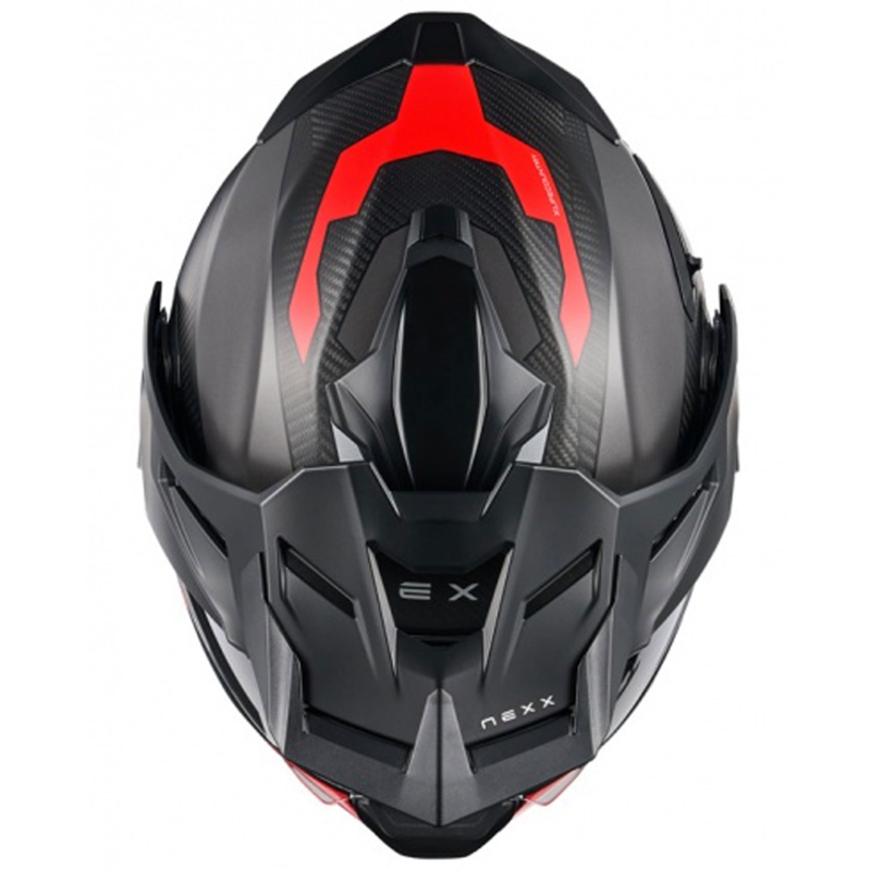 Klapphelm Motorrad Nexx X.Lifecountry Terra matt grau-rot Ausverkauf