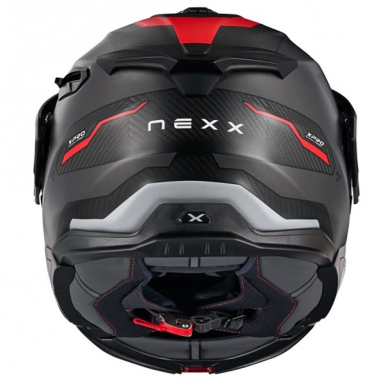 Klapphelm Motorrad Nexx X.Lifecountry Terra matt grau-rot Ausverkauf