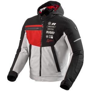 Motorradjacke Revit Haste H2O schwarz-rot