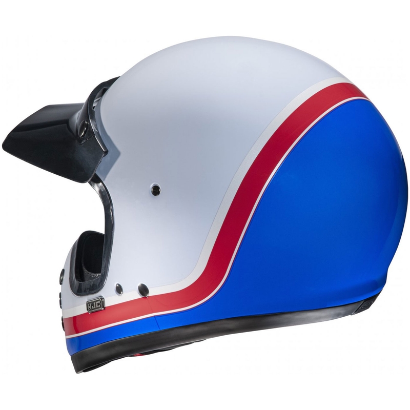 Integralhelm Motorrad HJC V60 Scoby MC21 weiß-rot-blau