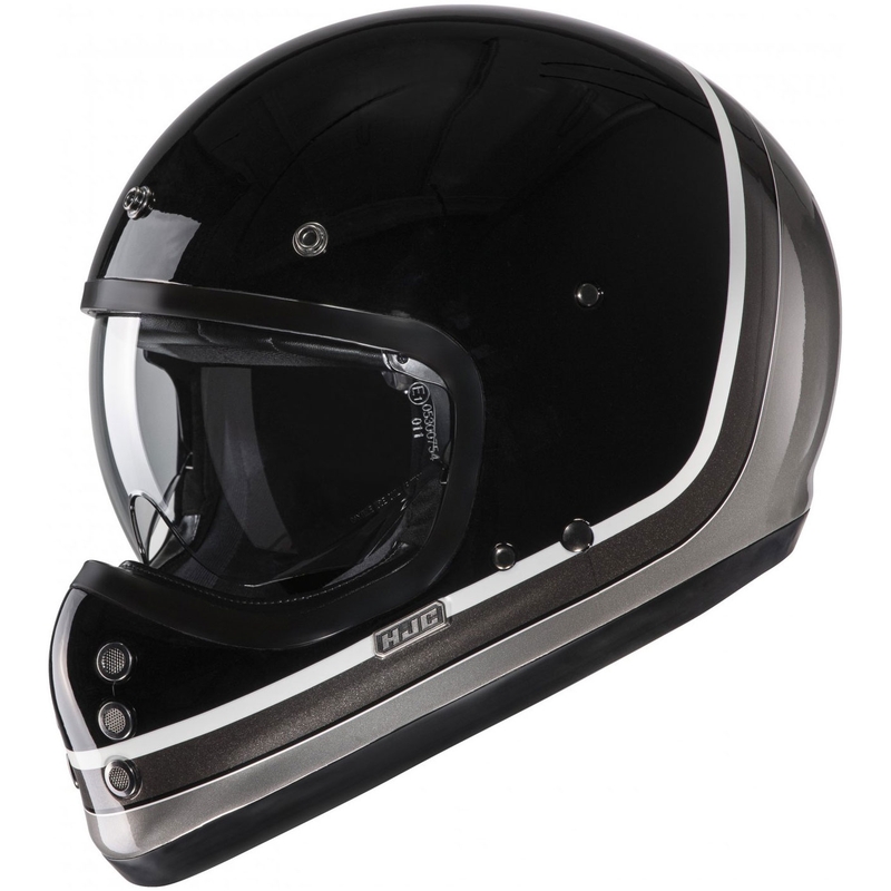 HJC V60 Scoby MC5 Integralhelm Motorrad schwarz-weiß-grau