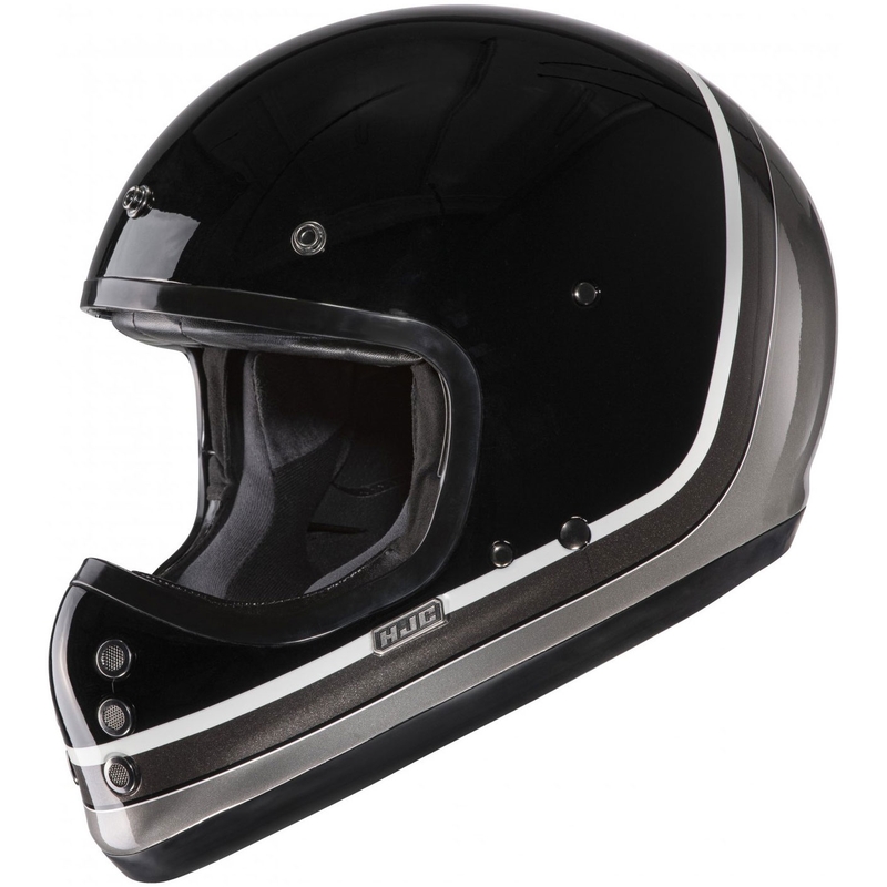 HJC V60 Scoby MC5 Integralhelm Motorrad schwarz-weiß-grau