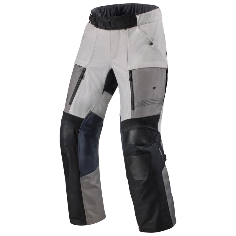 Kurze Motorradhose Revit Sand 5 H2O Silber-Schwarz