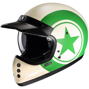 HJC V60 Nyx MC4SF Integralhelm Motorrad weiß-grün