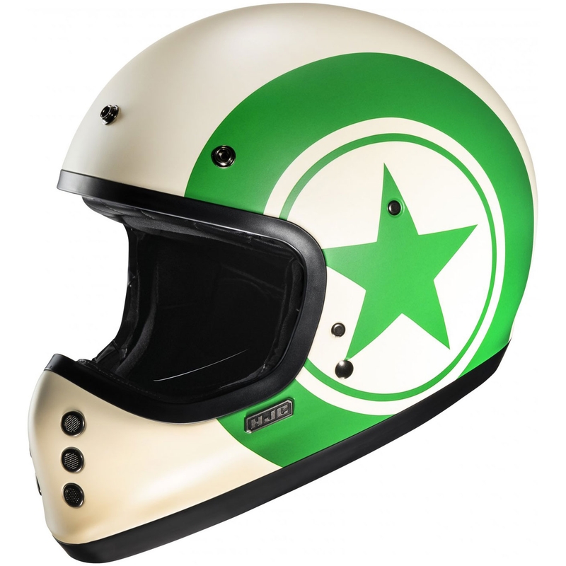 HJC V60 Nyx MC4SF Integralhelm Motorrad weiß-grün
