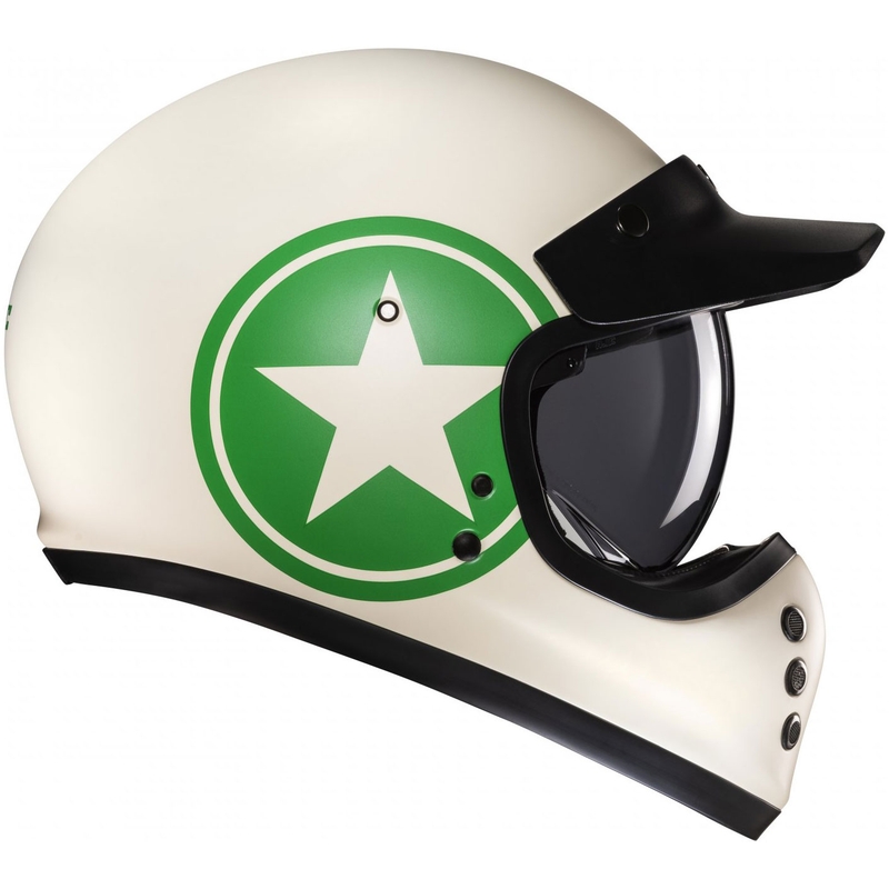 HJC V60 Nyx MC4SF Integralhelm Motorrad weiß-grün
