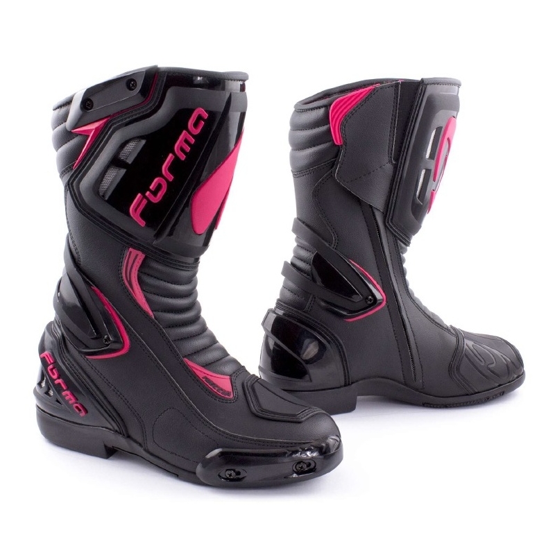 Frauen Forma Freccia Schwarz und Rosa Motorradstiefel Ausverkauf