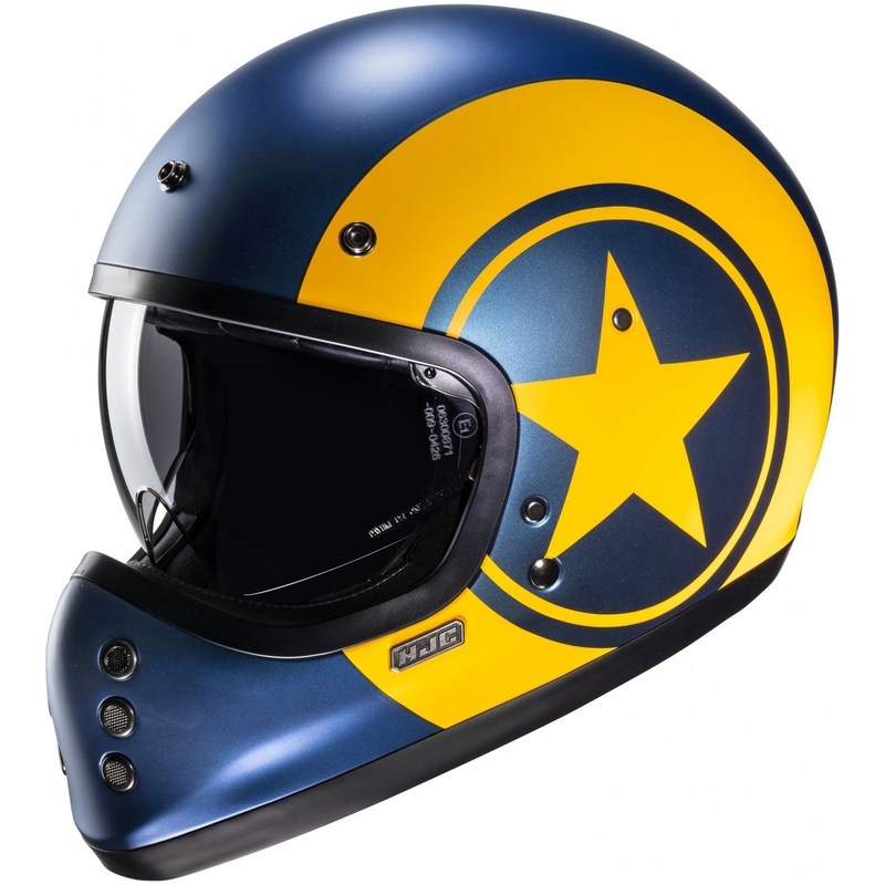 Integralhelm Motorrad HJC V60 Nyx MC3SF blau-gelb