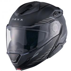 Klapphelm Motorrad Nexx X.Lifetour Globe matt schwarz-grau