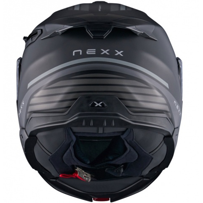Klapphelm Motorrad Nexx X.Lifetour Globe matt schwarz-grau