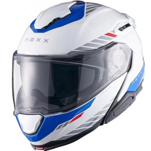 Klapphelm Motorrad Nexx X.Lifetour Globe weiß-blau