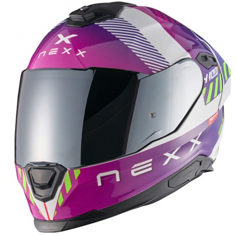 NEXX Y.100R Fade Integralhelm Motorrad lila-weiß Ausverkauf