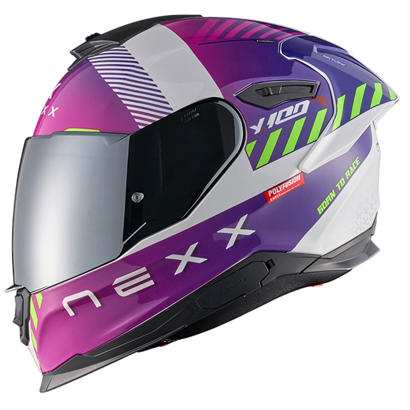 NEXX Y.100R Fade Integralhelm Motorrad lila-weiß Ausverkauf