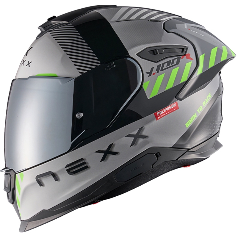NEXX Y.100R Fade Motorrad Integralhelm grau-schwarz