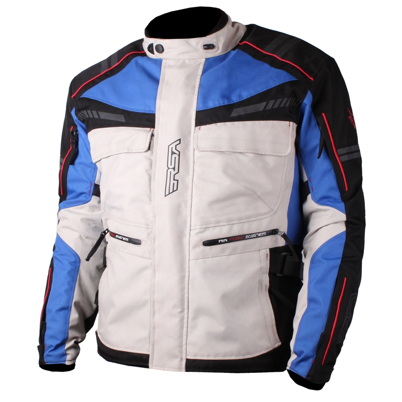 Motorradjacke RSA Technit grau-schwarz-blau Ausverkauf