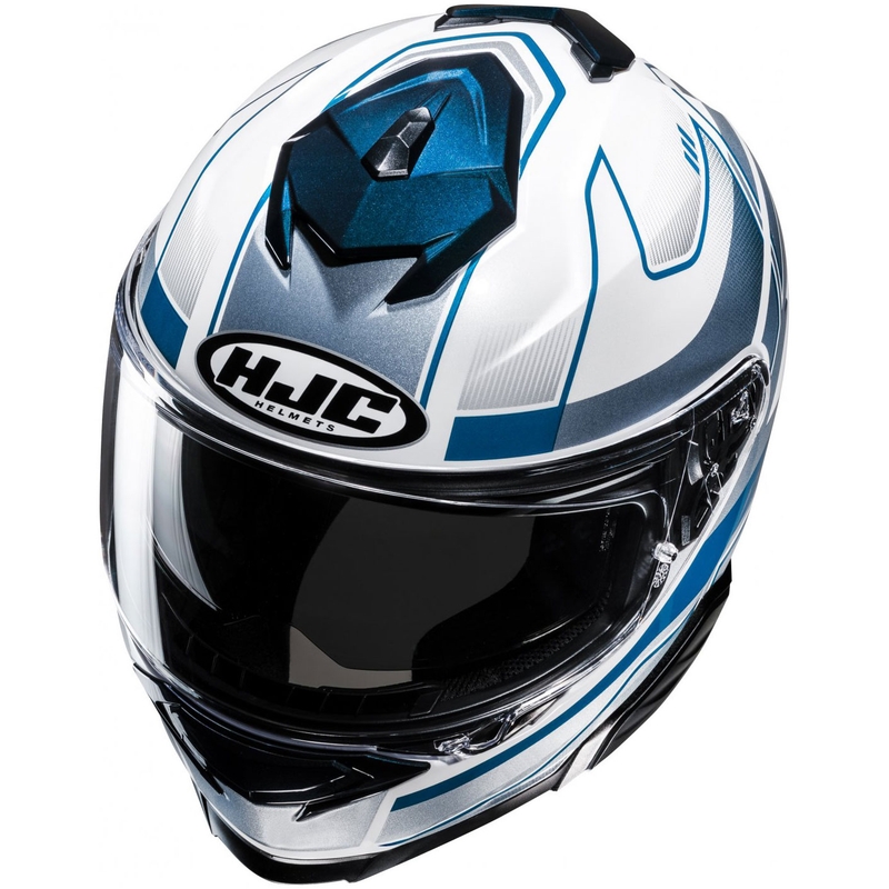 HJC i71 Iorix MC2 Integralhelm Motorrad weiß-blau-silber