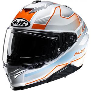 Integralhelm Motorrad HJC i71 Iorix MC27 weiß-orange-grau