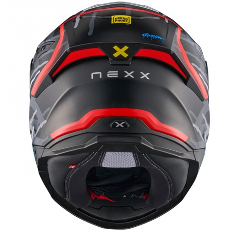 Integralhelm Motorrad NEXX Y.100R Urbangram schwarz-rot Ausverkauf