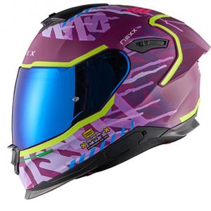 Integralhelm für Motorrad NEXX Y.100R Urbangram matt lila