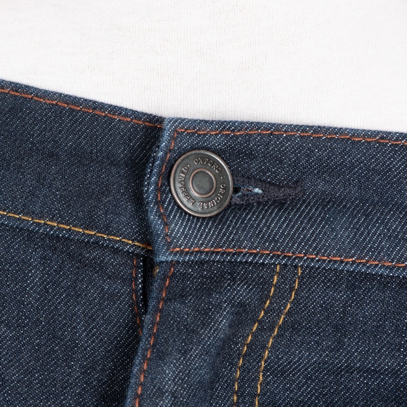 Oxford Original Approved AAA Slim Jeans Motorradjeans verwaschenes Blau