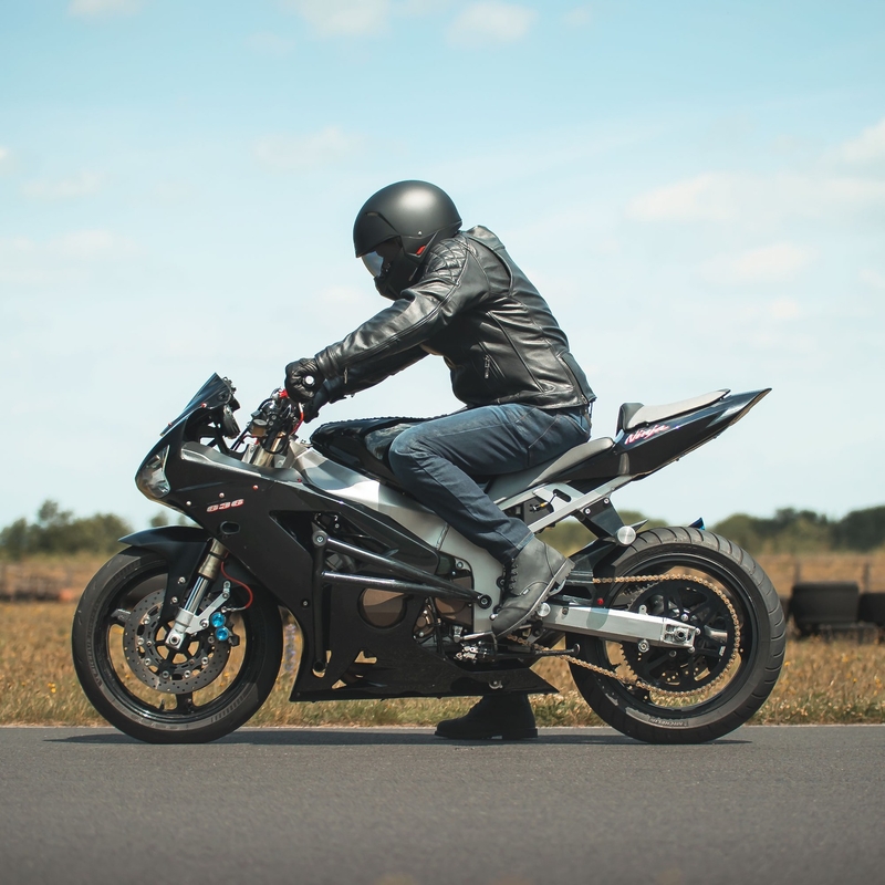 Oxford Original Approved AAA Slim Jeans Motorradjeans verwaschenes Blau