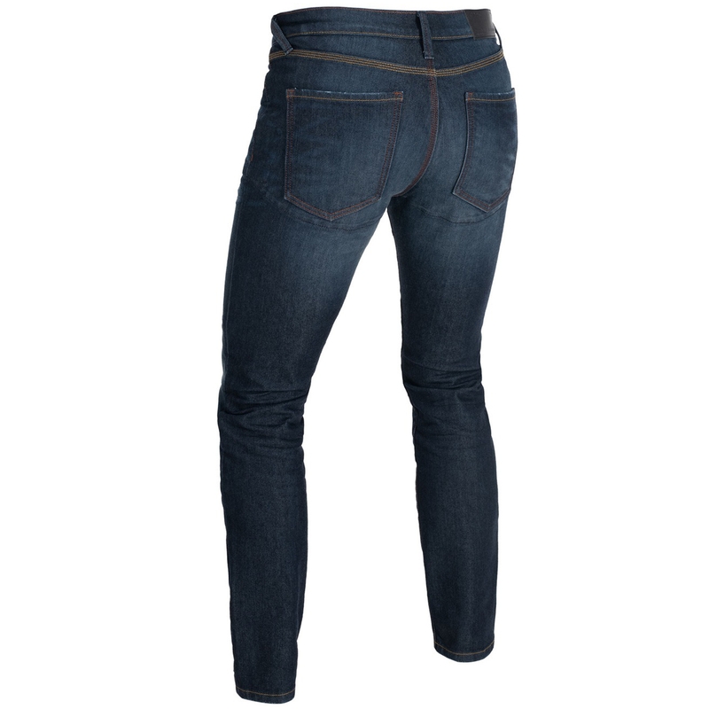 Oxford Original Approved AAA Slim Jeans Motorradjeans verwaschenes Blau