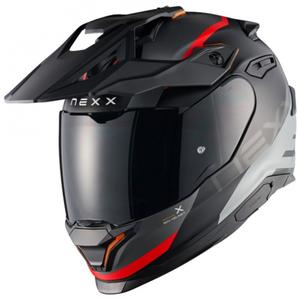 Enduro Motorradhelm NEXX Y.TRAVL Quest matt schwarz-rot