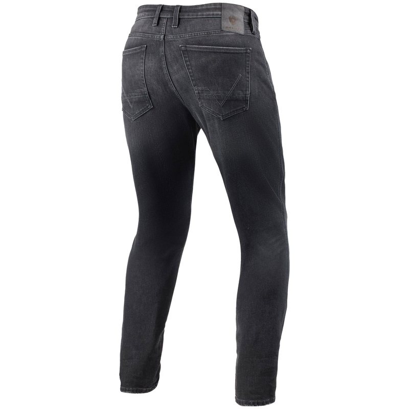 Revit Kai Skinny Short Motorradjeans in Mittelgrau