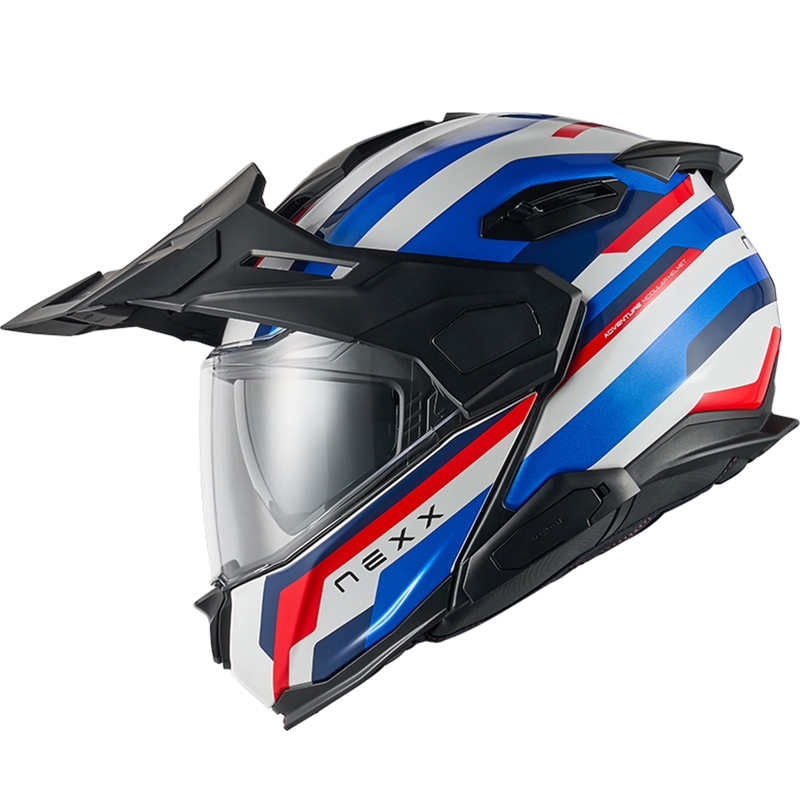 Klapphelm Motorrad Nexx X.Lifecountry Westbound blau-rot