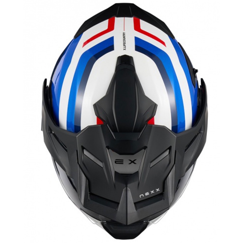 Klapphelm Motorrad Nexx X.Lifecountry Westbound blau-rot