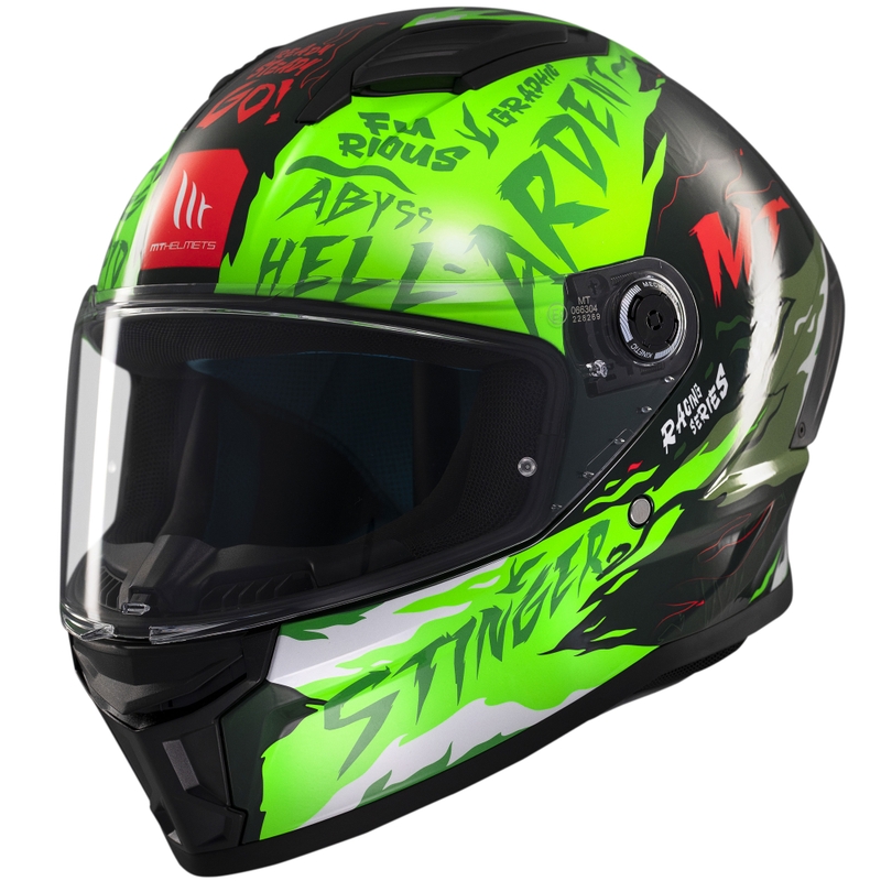 Integrierter Motorradhelm MT Stinger 2 Ardent grün
