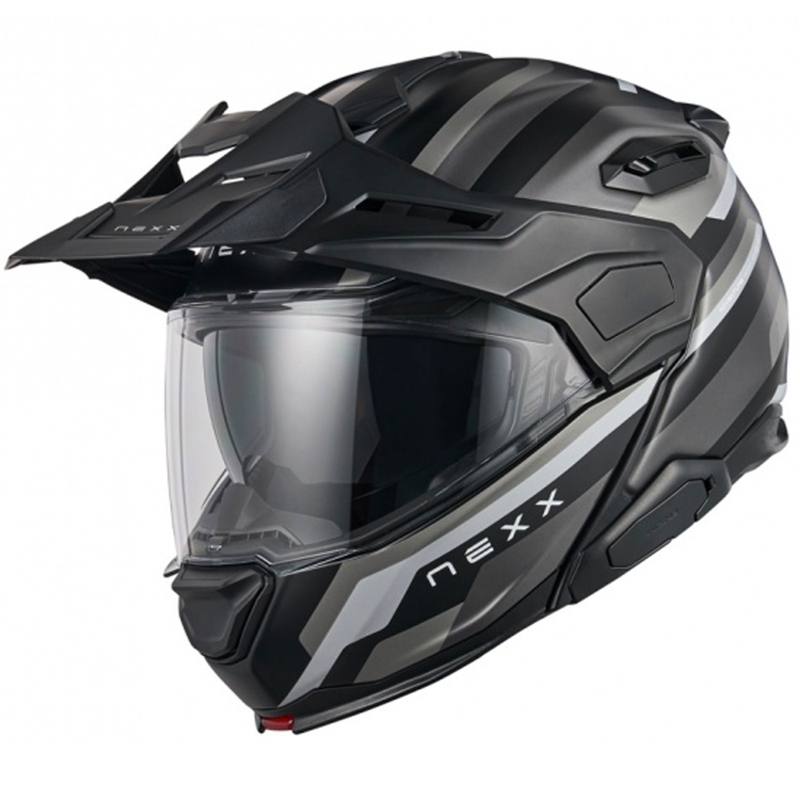 Klapphelm Motorrad Nexx X.Lifecountry Westbound matt schwarz-grau
