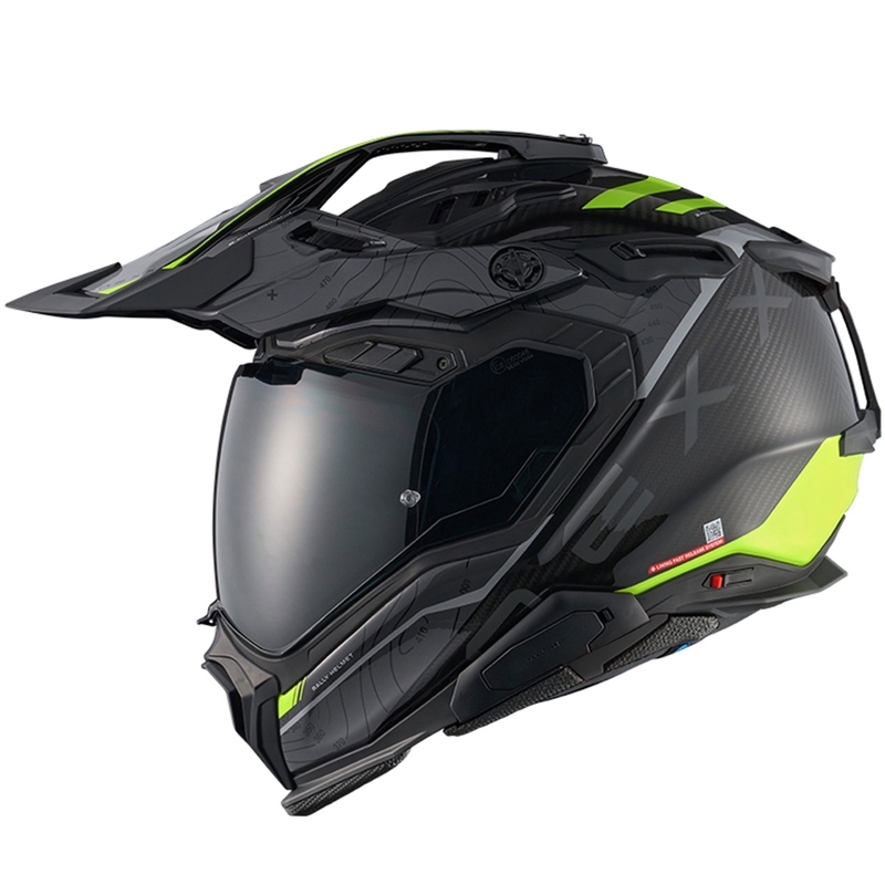 Enduro-Motorradhelm Nexx X.WED3 Furka grau-fluogelb
