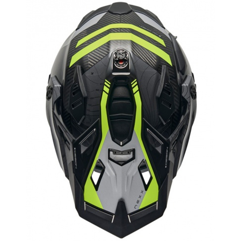 Enduro-Motorradhelm Nexx X.WED3 Furka grau-fluogelb