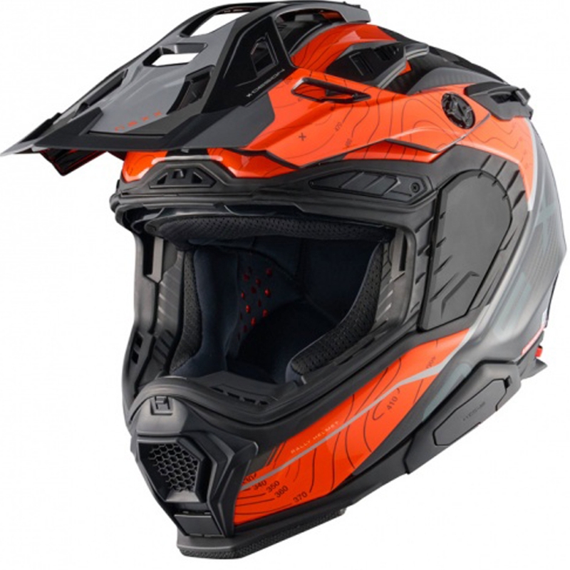 Enduro-Motorradhelm Nexx X.WED3 Furka orange-grau