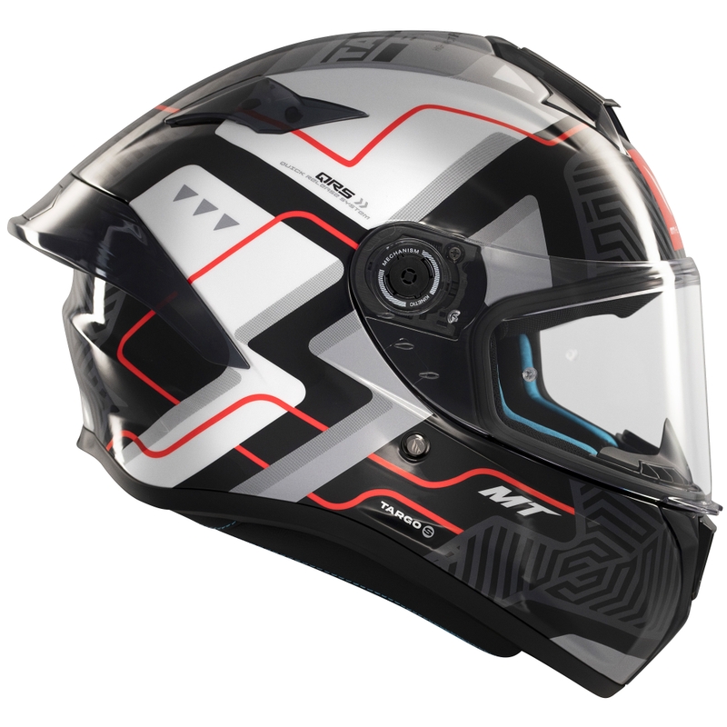 Integrierter Motorradhelm MT Targo S Brik glänzend schwarz-weiß