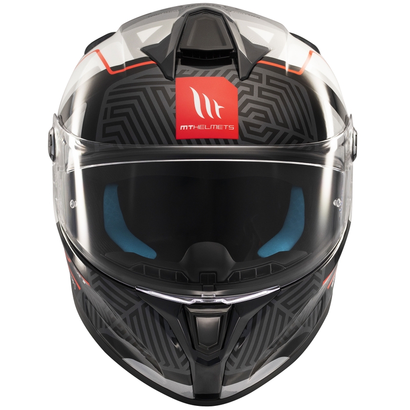 Integrierter Motorradhelm MT Targo S Brik glänzend schwarz-weiß