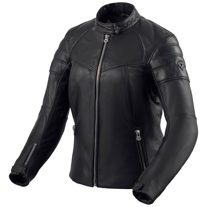 Revit London Damen Leder Motorradjacke Schwarz