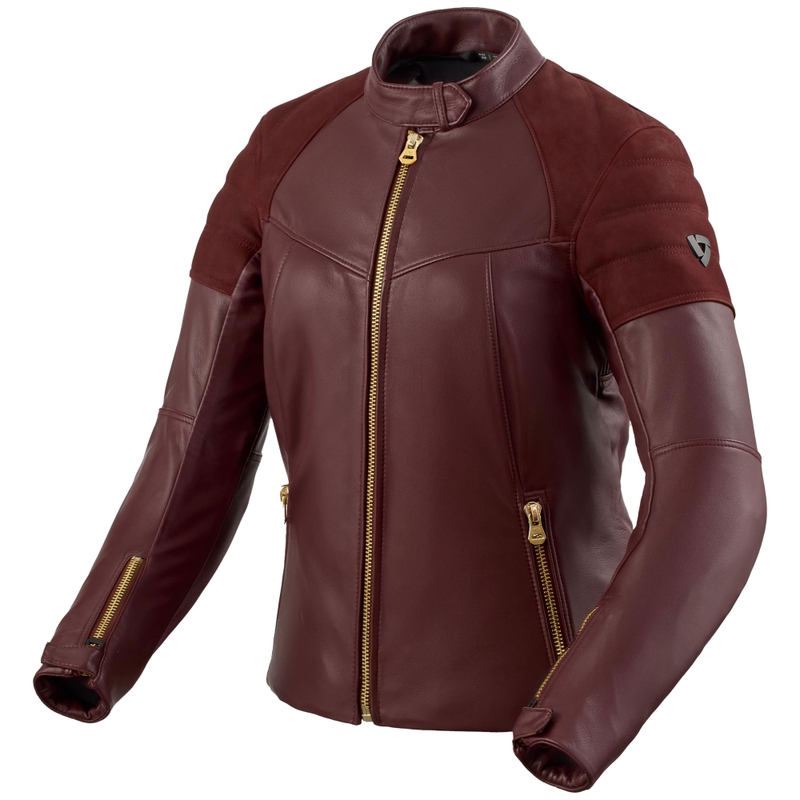 Revit London Damen Leder Motorradjacke Aubergine