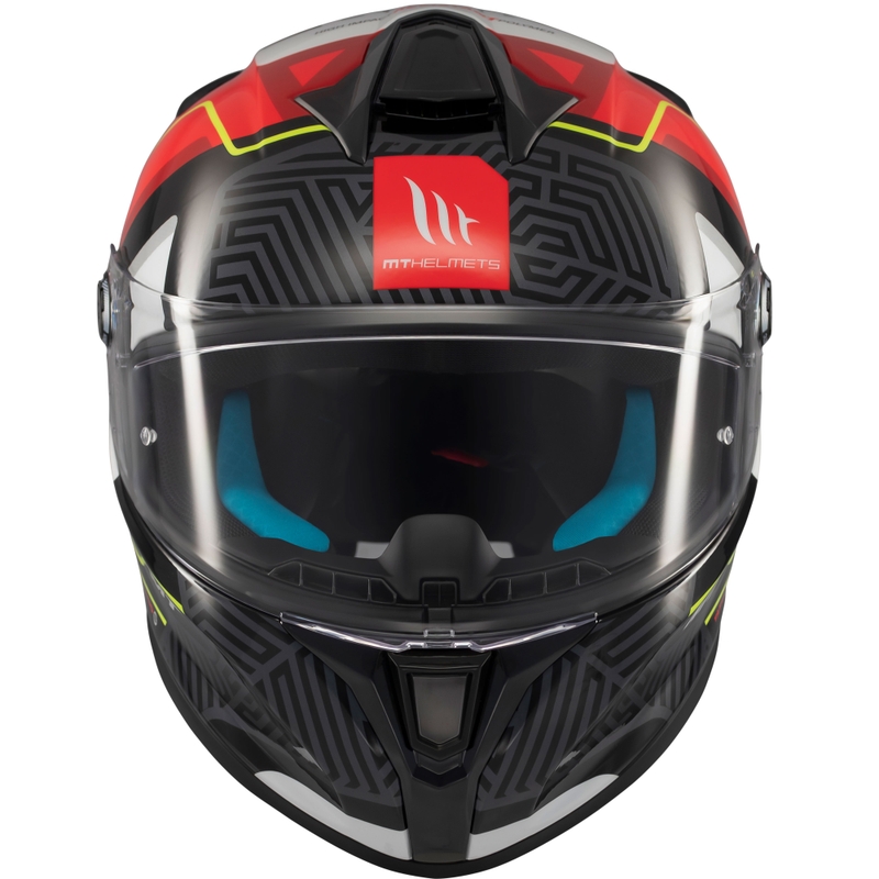Integrierter Motorradhelm MT Targo S Brik glänzend schwarz-rot