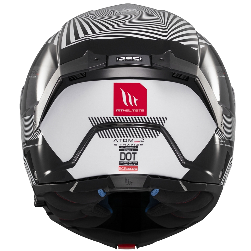 Klappbarer Motorradhelm MT Atom 2 SV Strange schwarz-weiß-grau