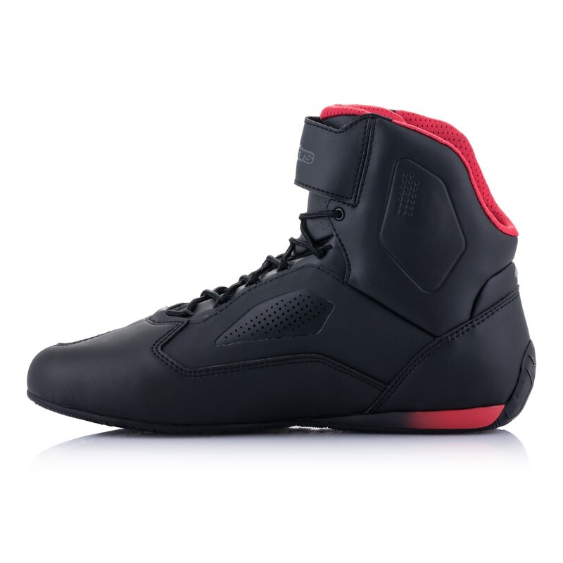 Alpinestars Faster-3 Rideknit Motorradstiefel schwarz-rot-fluo gelb-grau