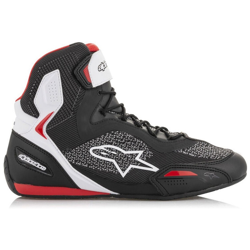 Motorradstiefel Alpinestars Faster 3 Rideknit Schwarz-Weiß-Rot