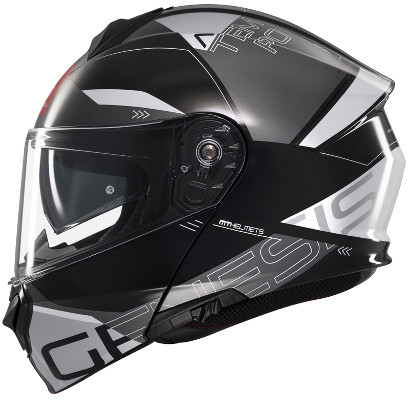 Modularer Motorradhelm MT Genesis SV Atempo schwarz-grau